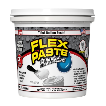 Flex Paste Flex Seal Family of Products Flex Paste White Rubberized Paste 3 lb PFSWHTR32
